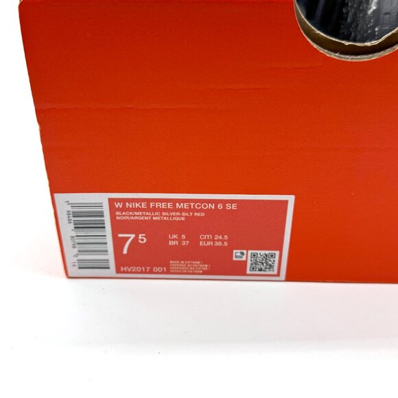 Nike Womens Free Metcon 6 SE Black Silt Red Shoes Sz 7.5 New HV2017-001 - Picture 10 of 11